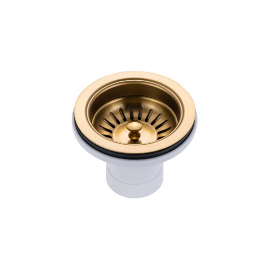 Hot Deal! 1.2mm Brushed Gold Kitchen Sink Set 820x457x230mm
