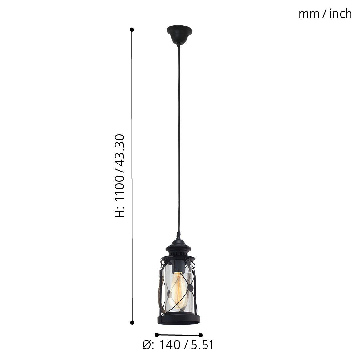 Hot Sale! BRADFORD 13 Steel Black Pendant Light for Vintage Ambiance