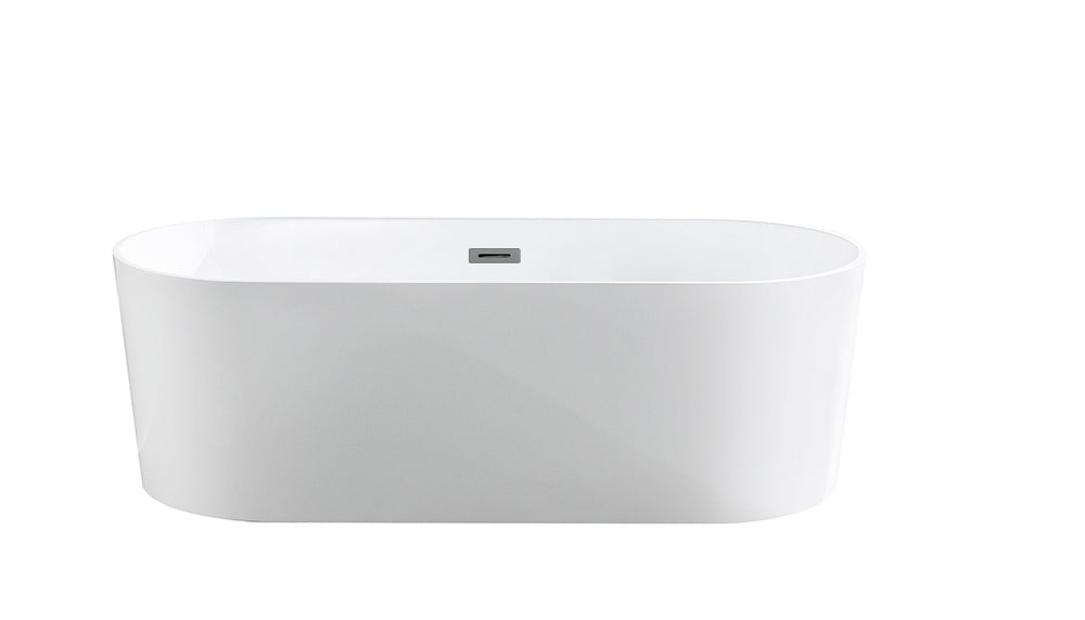 Ovia Gloss White Free Standing Bathtub (1200 - 1700mm) - Great Deal!