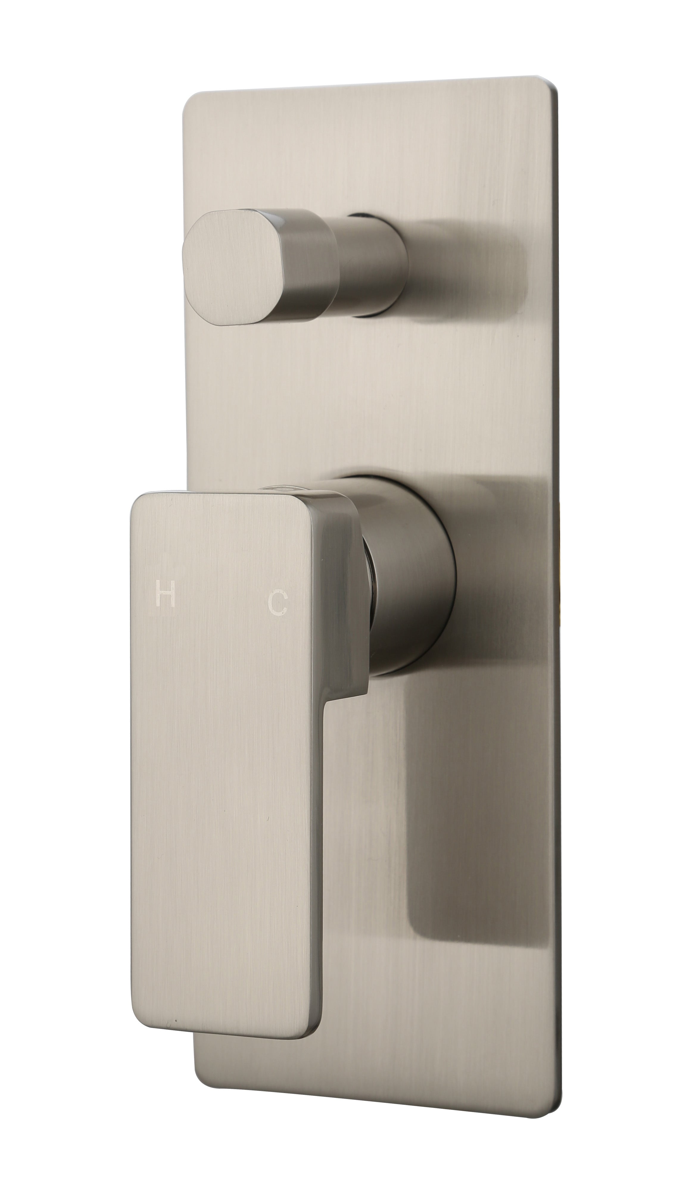 Hot Deal: Brushed Nickel Ceram Wall Mixer with Diverter
