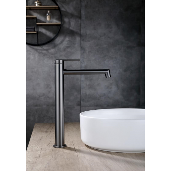Special Offer! CADDENCE Tall Basin Mixer with Brushed Gun Metal Finish