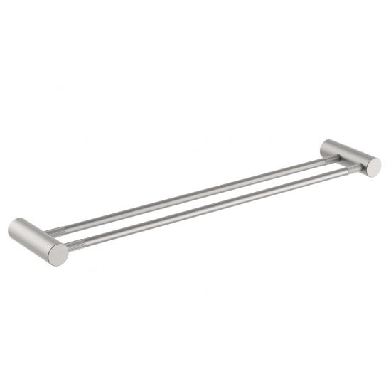 Hot Deal! 600mm Brushed Nickel CADDENCE Series Double Towel Rail