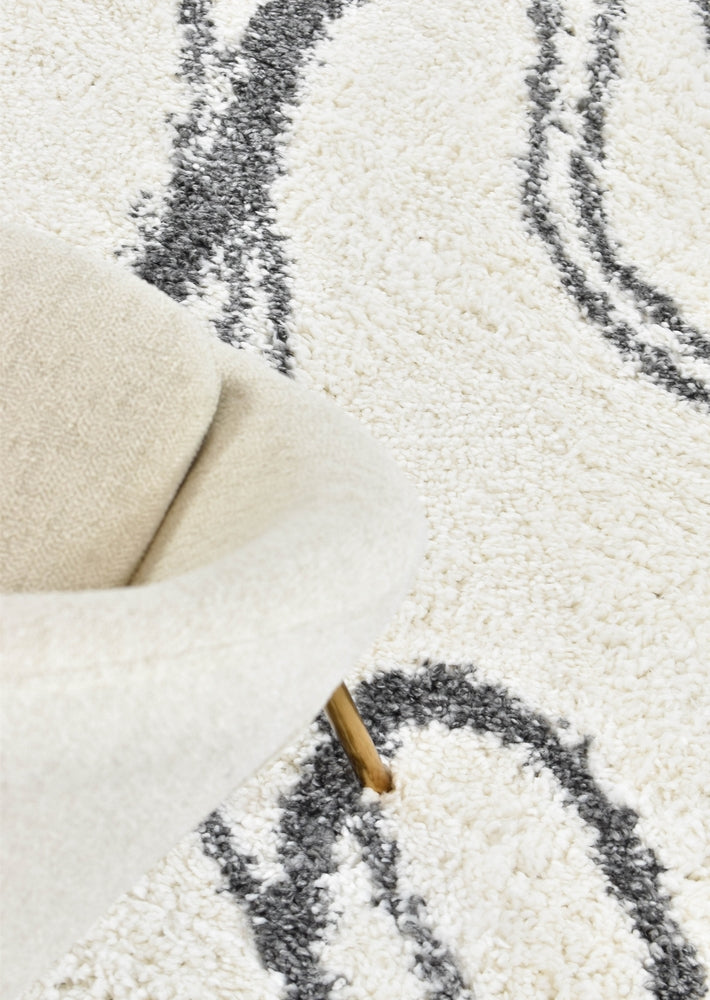 Dark Grey Palermo Shaggy Rug 0B483A with Luxurious Texture