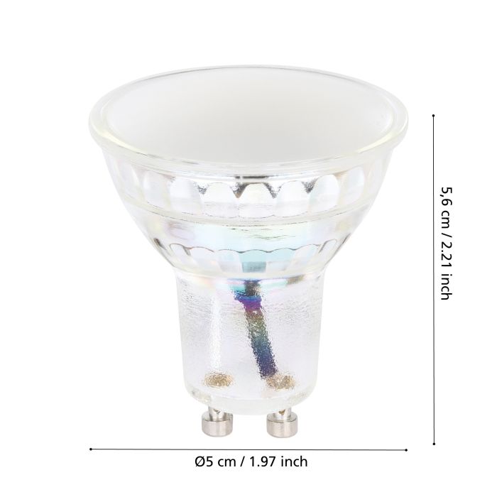6-Pack GU10 LED Bulbs with 3000K Warm White Light