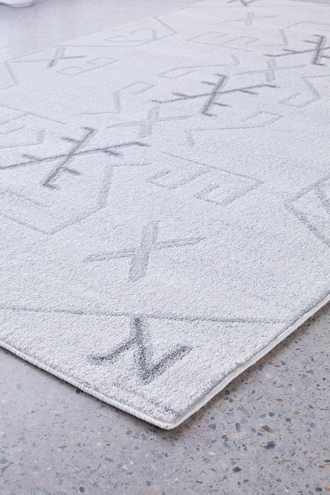 Modern Grey Paradise Cala Power Loomed Rug from Turkey