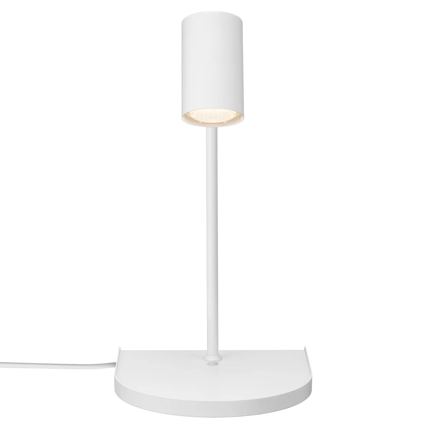 White Compact Multifunctional Cody Wall Lamp with Shelf and USB Charging