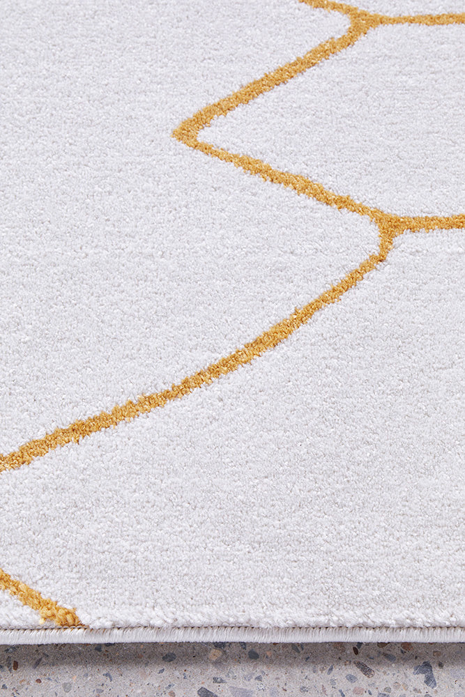 Turkish Power - Loomed Paradise Ivy Gold Rug with 10mm Polypropylene Pile