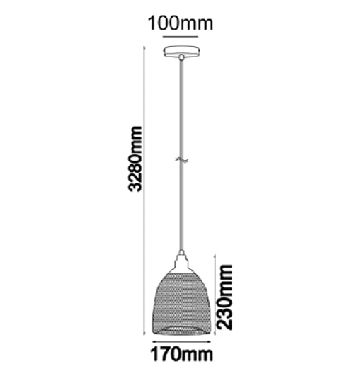 Hot! Industrial Black Mesh Bird Cage Interior Single Pendant Light