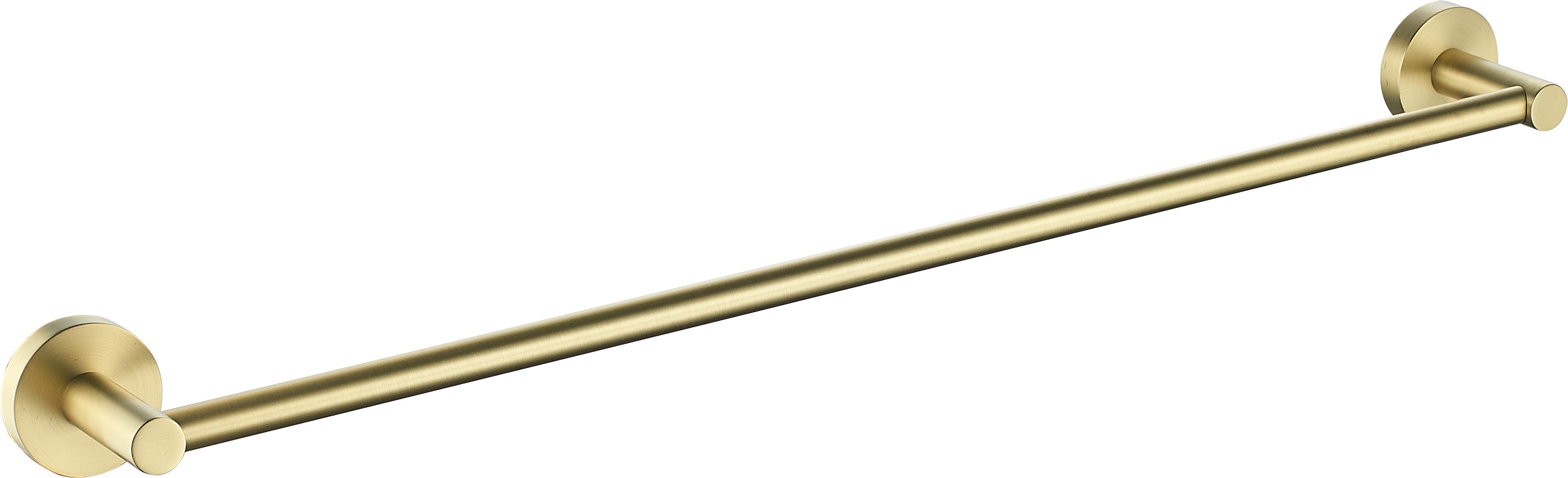 Brushed Gold Otus 600mm Single Round Towel Rail - 7-Year Warranty