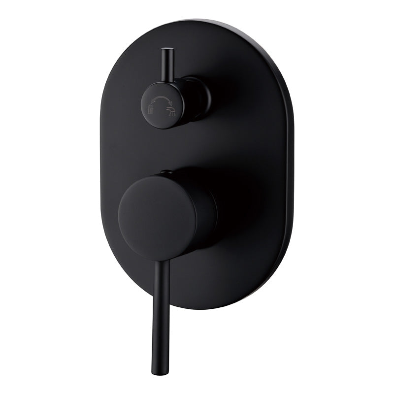 Hot Deal! Matte Black Wall - Mounted Otus Mixer with Diverter