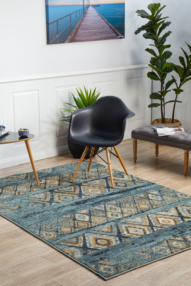 Stunning Oxford Blue Contrast Rug - A Traditional Beauty