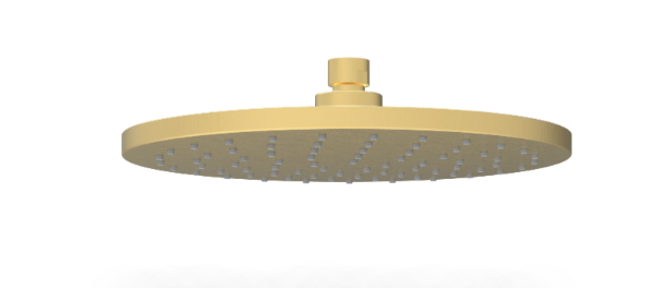 200mm Brushed Gold Otus Circular Overhead Shower