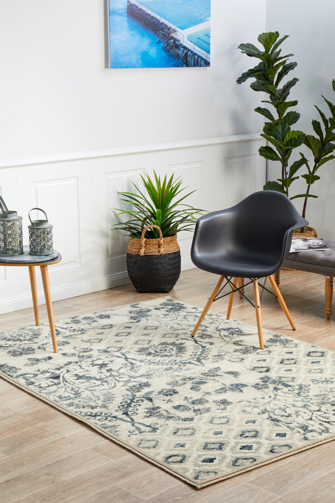 Hot! Oxford Blue Traditional Illusion Rug