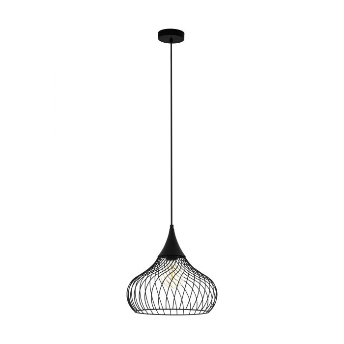 Black Steel STAVERTON 44N Pendant Light with Vintage Charm