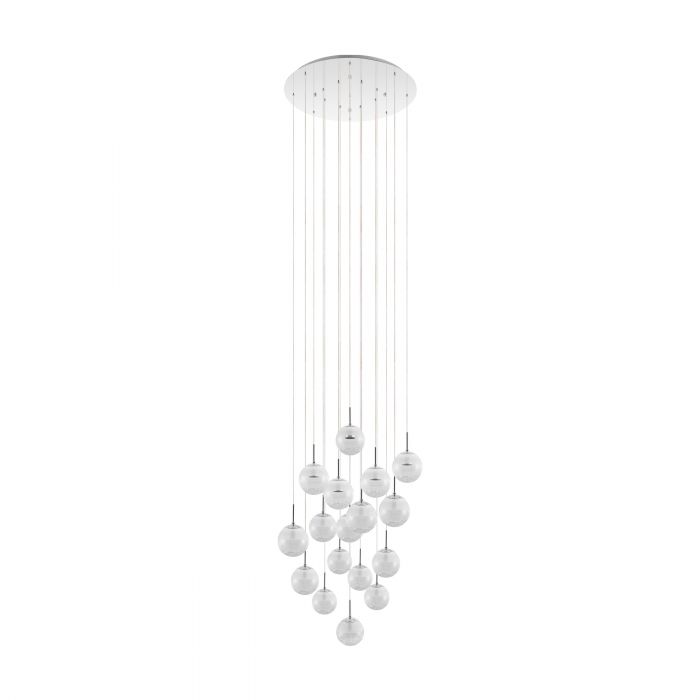 MONTEFIO2 47 White Glass Chandelier Light - Stunning Deal