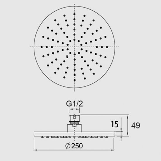 Get This 250mm Matte Black Solid Brass Round Rainfall Shower Head Now!