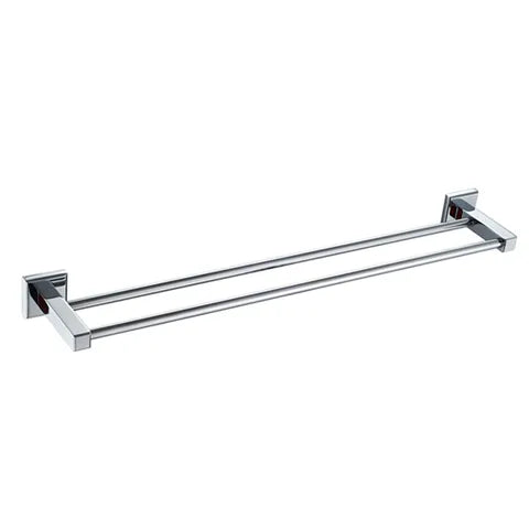 Hot Deal! BUILDERS CHOICE 750mm Chrome Double Towel Rail for Your Bathroom