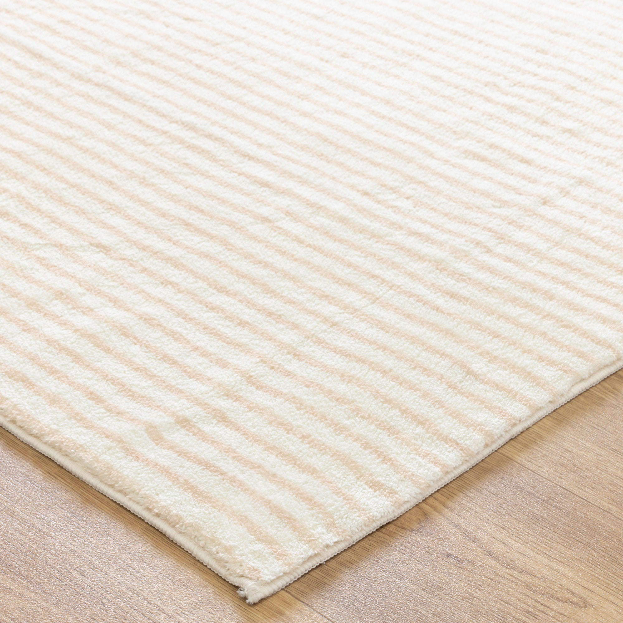 Beige Cloud Arches Luxury Machine - Washable Polyester Rug