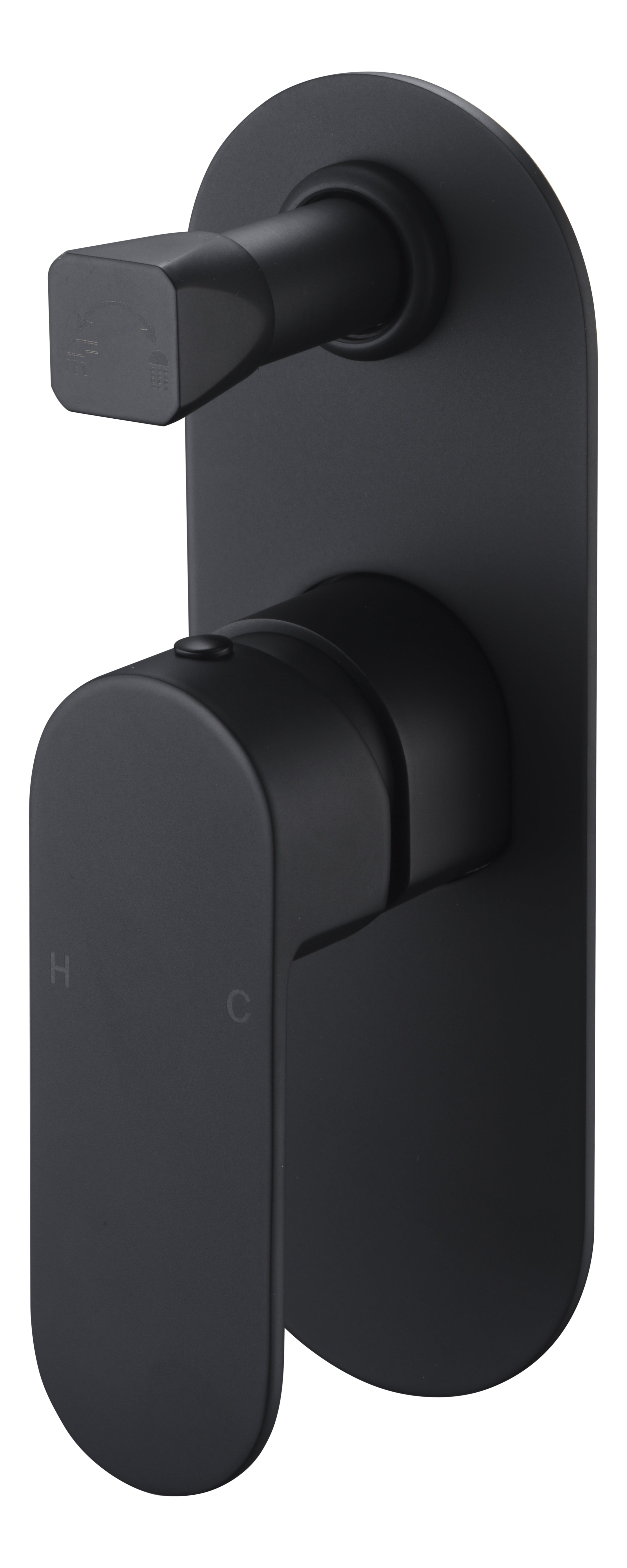 Hot Deal! Matte Black Cora Diverter Wall Mixer