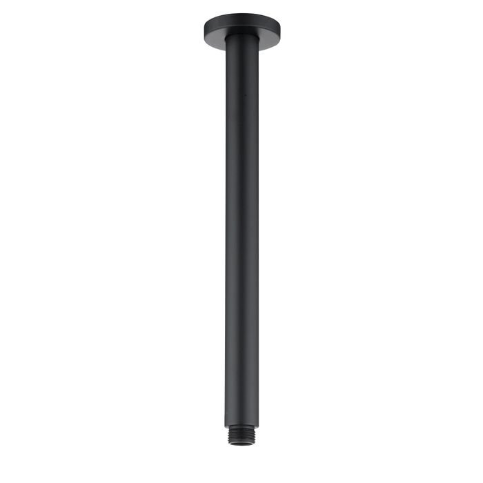 Hot Sale! PAVIA 300mm Round Matte Black Ceiling Shower Arm for Easy Bathroom Upgrade