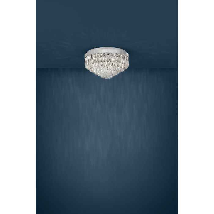 Hot Sale! VALPARAISO1 89 Crystal Chrome Ceiling Light