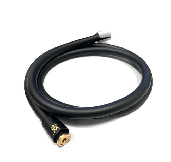 Hot Deal! PAVIA Matte Black Shower Rail Set with Round Handheld Shower
