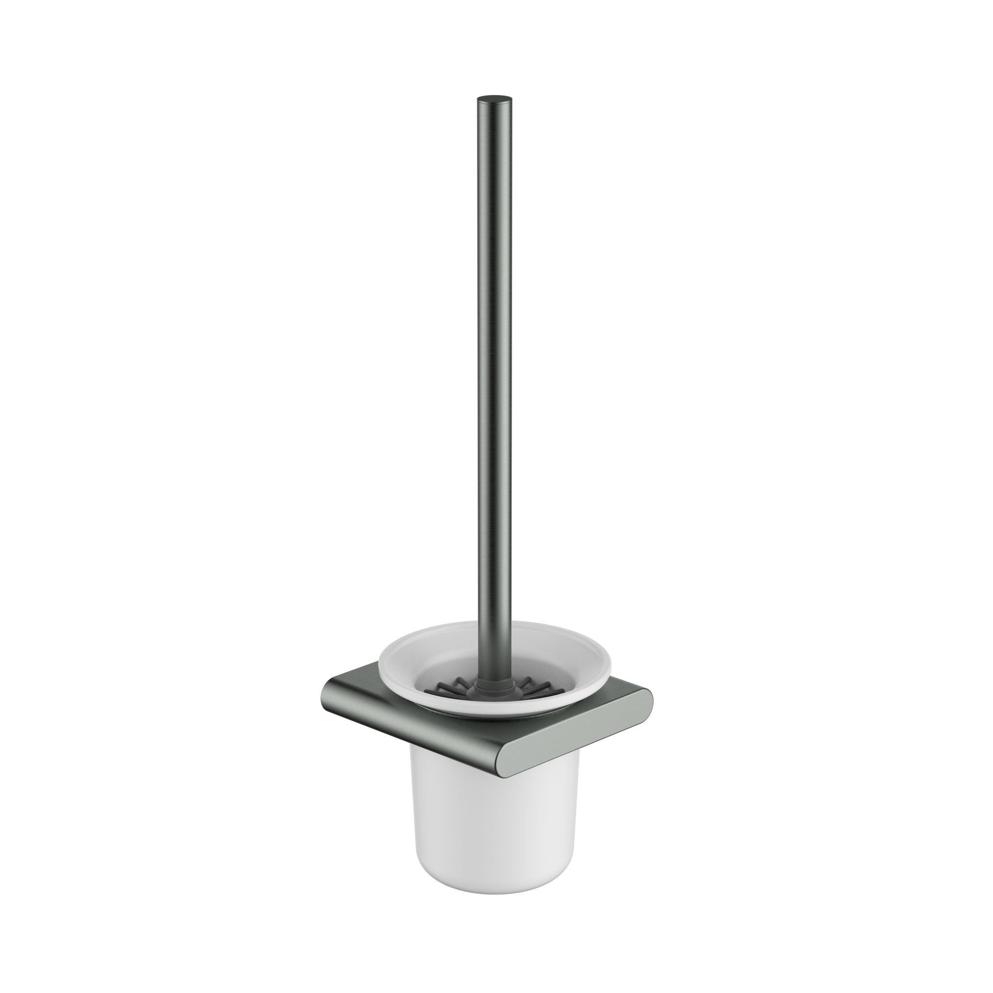 Stylish Gun Metal Cora Toilet Brush and Holder Set