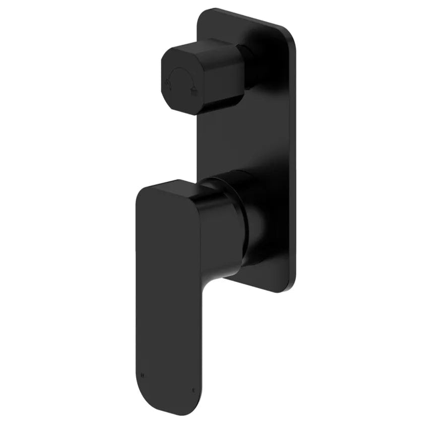 Matte Black Oskar Shower Mixer with Diverter for Durable Use