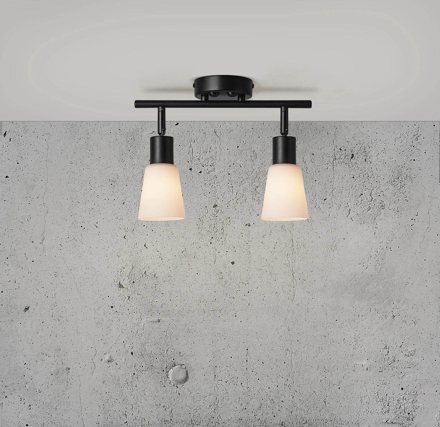 Nordlux Cole 2-Spot Black Wall Light with Adjustable Lamp Head