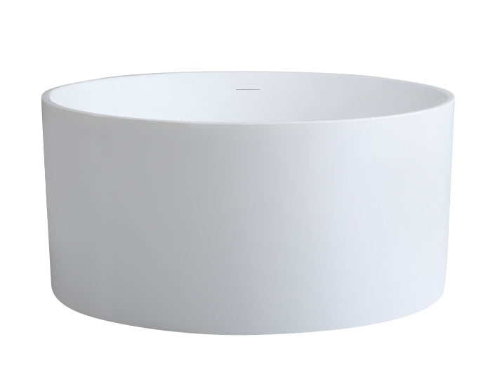 1300mm Matte White Como Freestanding Round Bathtub