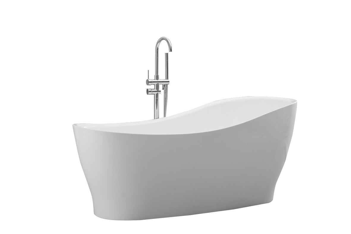Clara Glossy White Freestanding Bathtub Available in 1500mm and 1700mm Sizes