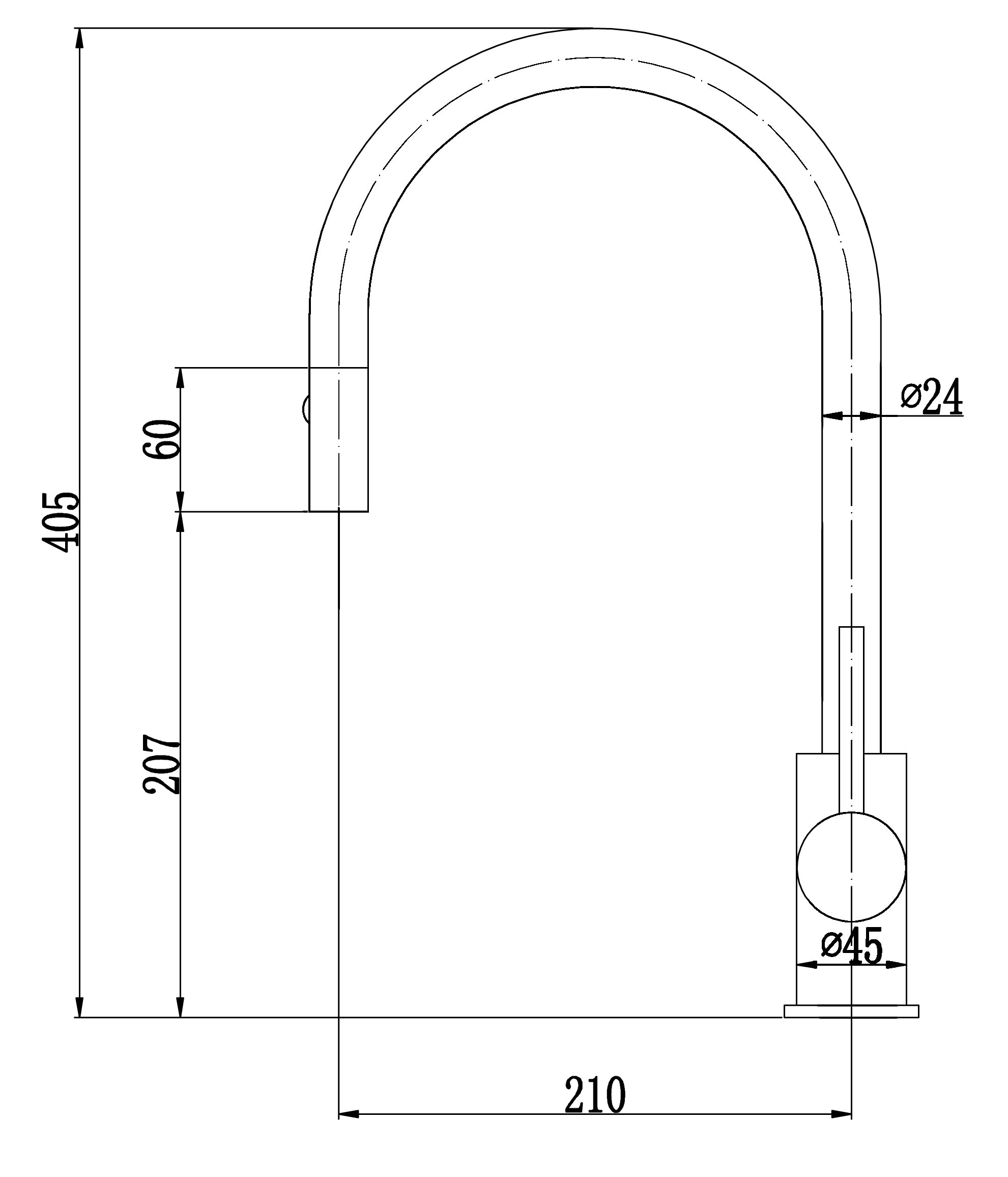 Chrome Finish Otus Pull - Out Sink Mixer with 5 - Star Water Efficiency