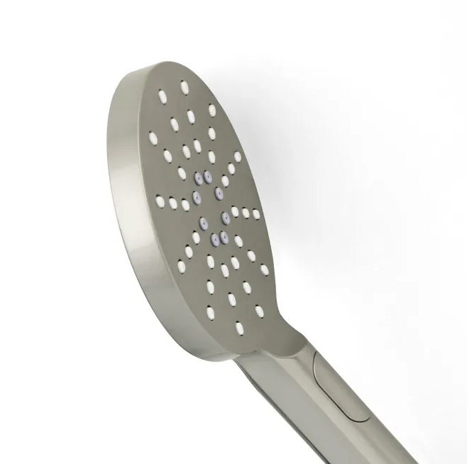 Round PAVIA Handheld Shower Set in Brushed Nickel Finish
