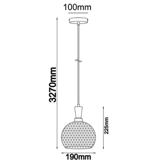 Industrial Black Mesh Wine Glass Shape Pendant Light - Ideal for Interior