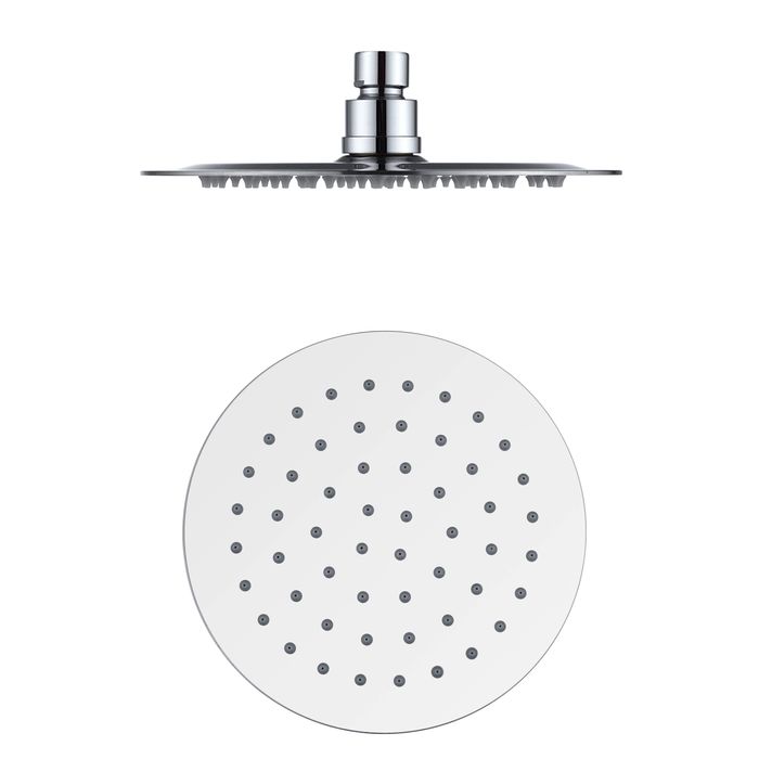 Hot Sale! PAVIA Chrome Round Twin Shower Half Rail with 200mm Top Inlet