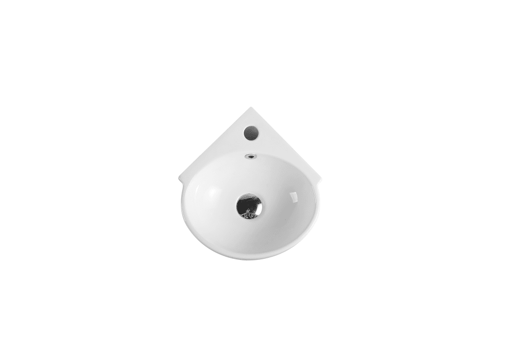 Mini Compact Round Wall-Hung Basin (R39) - 390x365x130mm