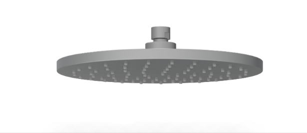 200mm Brushed Gun Metal Otus Circular Overhead Shower