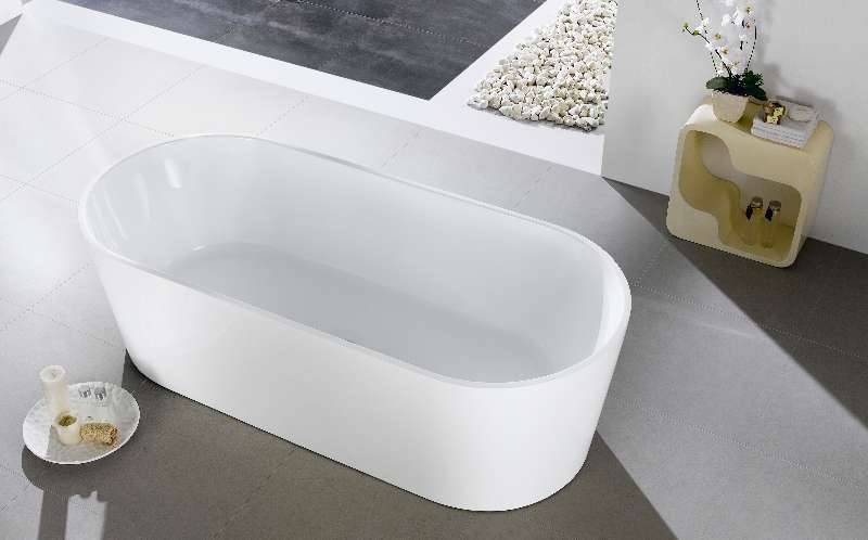 Ovia Gloss White Free Standing Bathtub (1200 - 1700mm) - Great Deal!