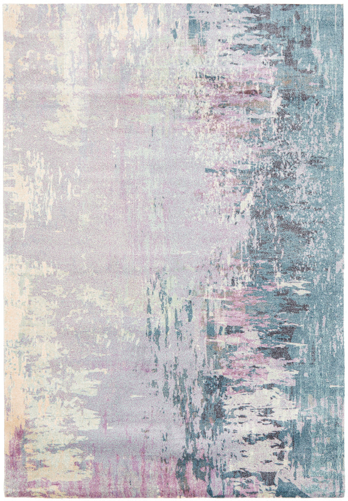 Stunning City Monet Violet Soft Acrylic Rug with Dense Pile