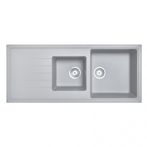 CARYSIL VIVALDI 1160x500mm Concrete Grey Granite 1.5 Single Kitchen Sink