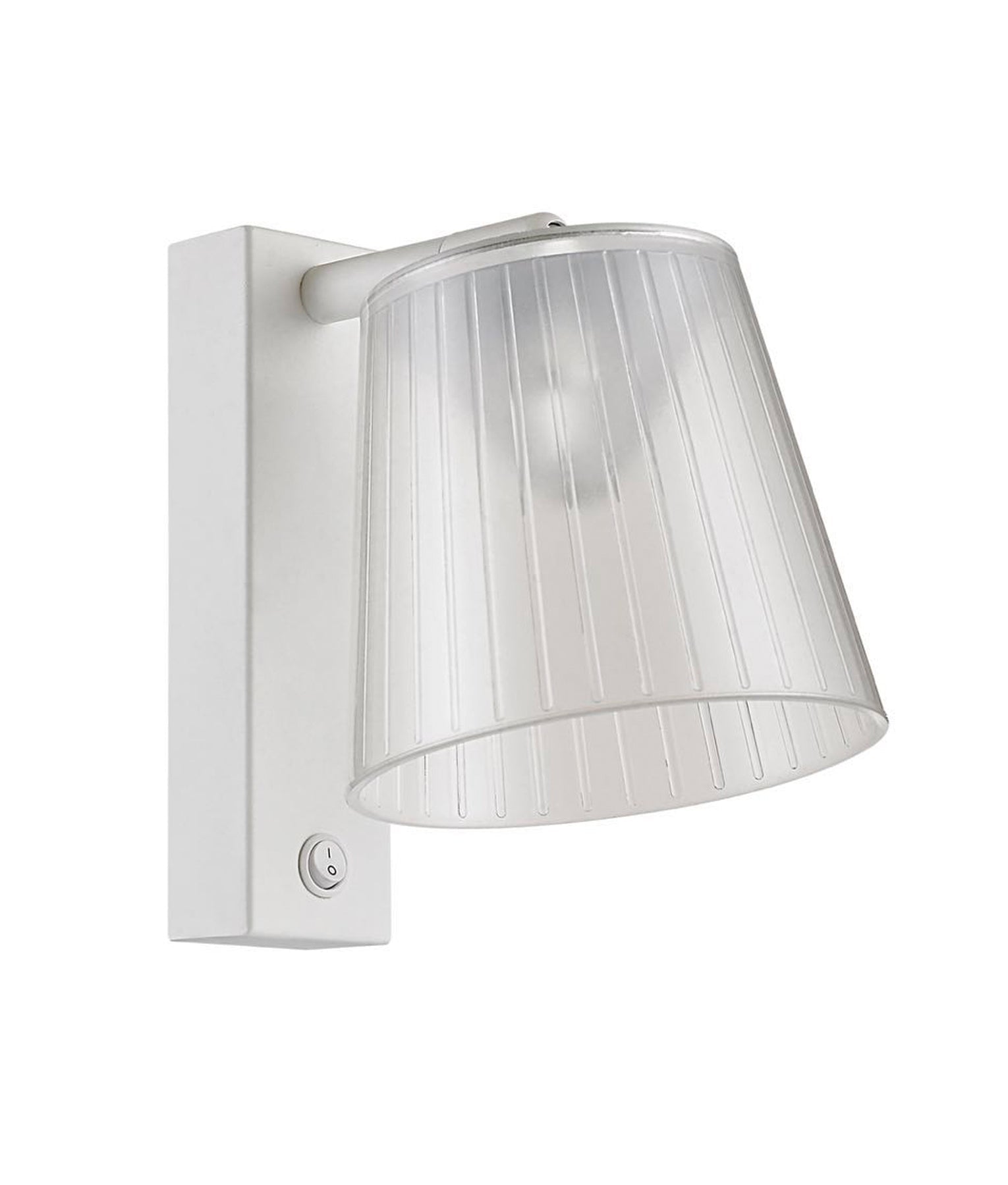 CHESTER: Stylish White LED Wall Light with 1 Switch and Clear PS Shade - Great Deal