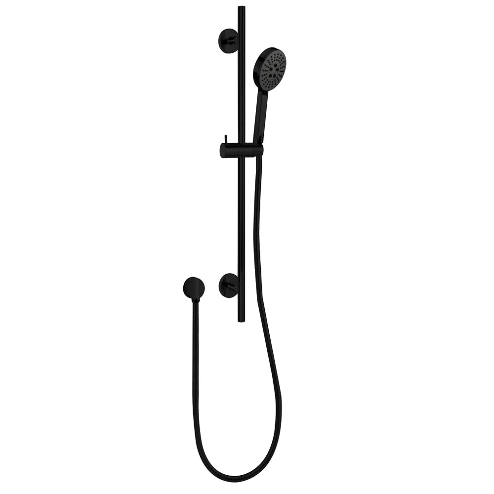 Hot! Otus Matte Black Sliding Rail Shower Set