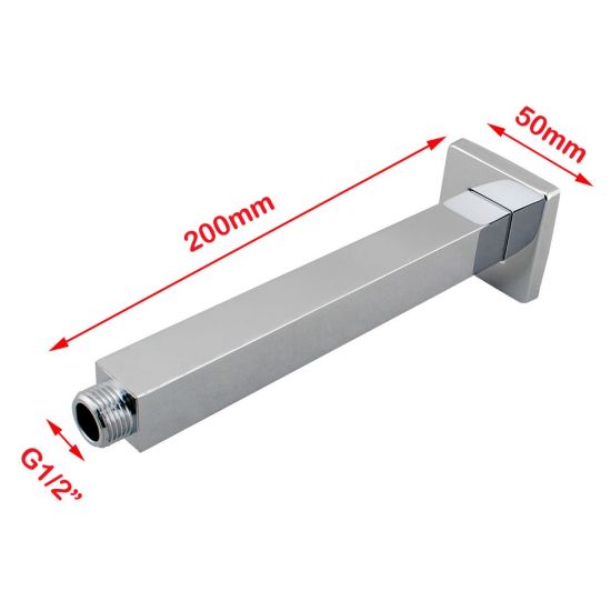 Hot Deal! 200mm Cavallo Square Ceiling Shower Arm in Brushed Nickel