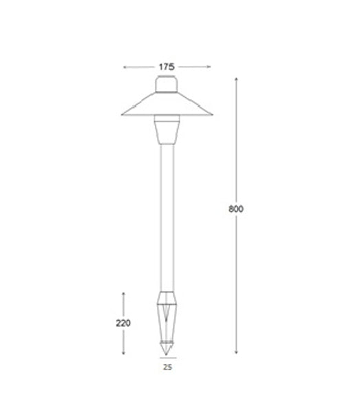Hot Deal! Rustic Brass/Matte Black Exterior Spike Lights IP54