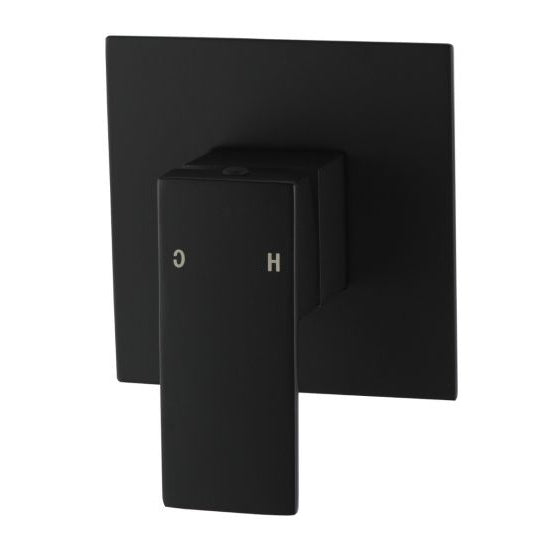 Hot Deal! Cavallo Square Matte Black Shower Mixer for Stylish Wall - Mounted Bathrooms