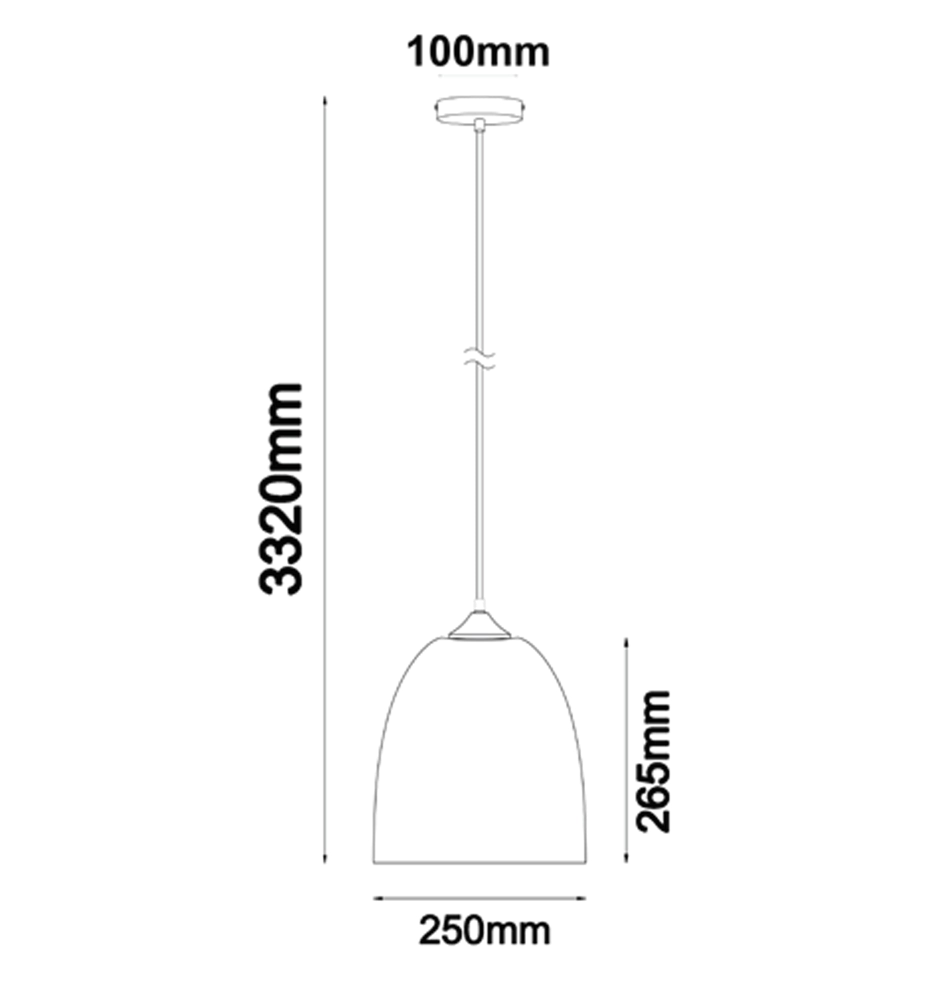 Smoke Black Ellipse Glass Pendant Light with Rain Drop Effect