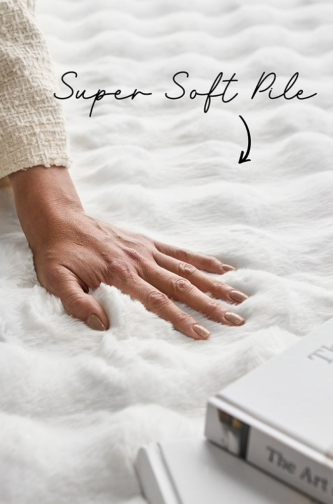 Machine Washable Bubble White Rug - A Tactile and Practical Luxury