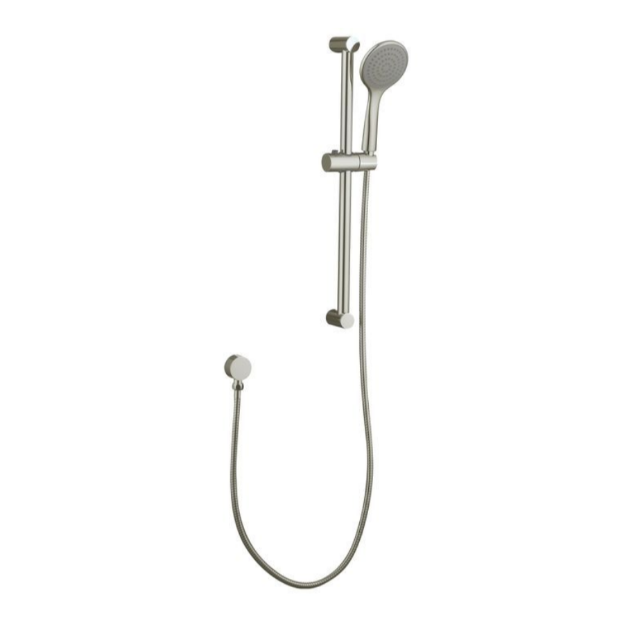 PAVIA Round Handheld Shower Set with Brushed Nickel Shower Rail