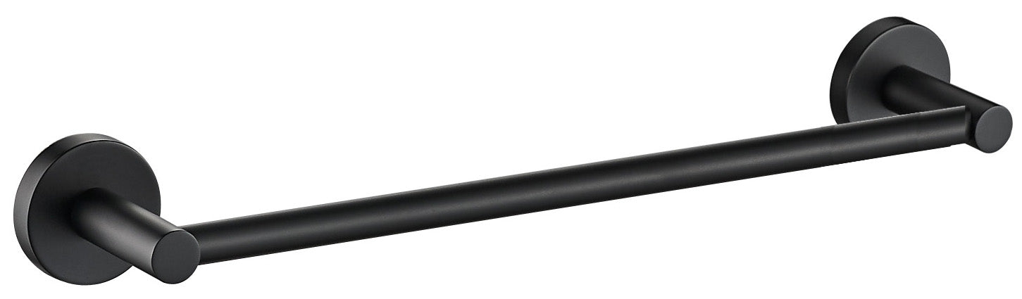 Hot Deal! 350mm Single Brass Towel Rail in Matte Black Finish