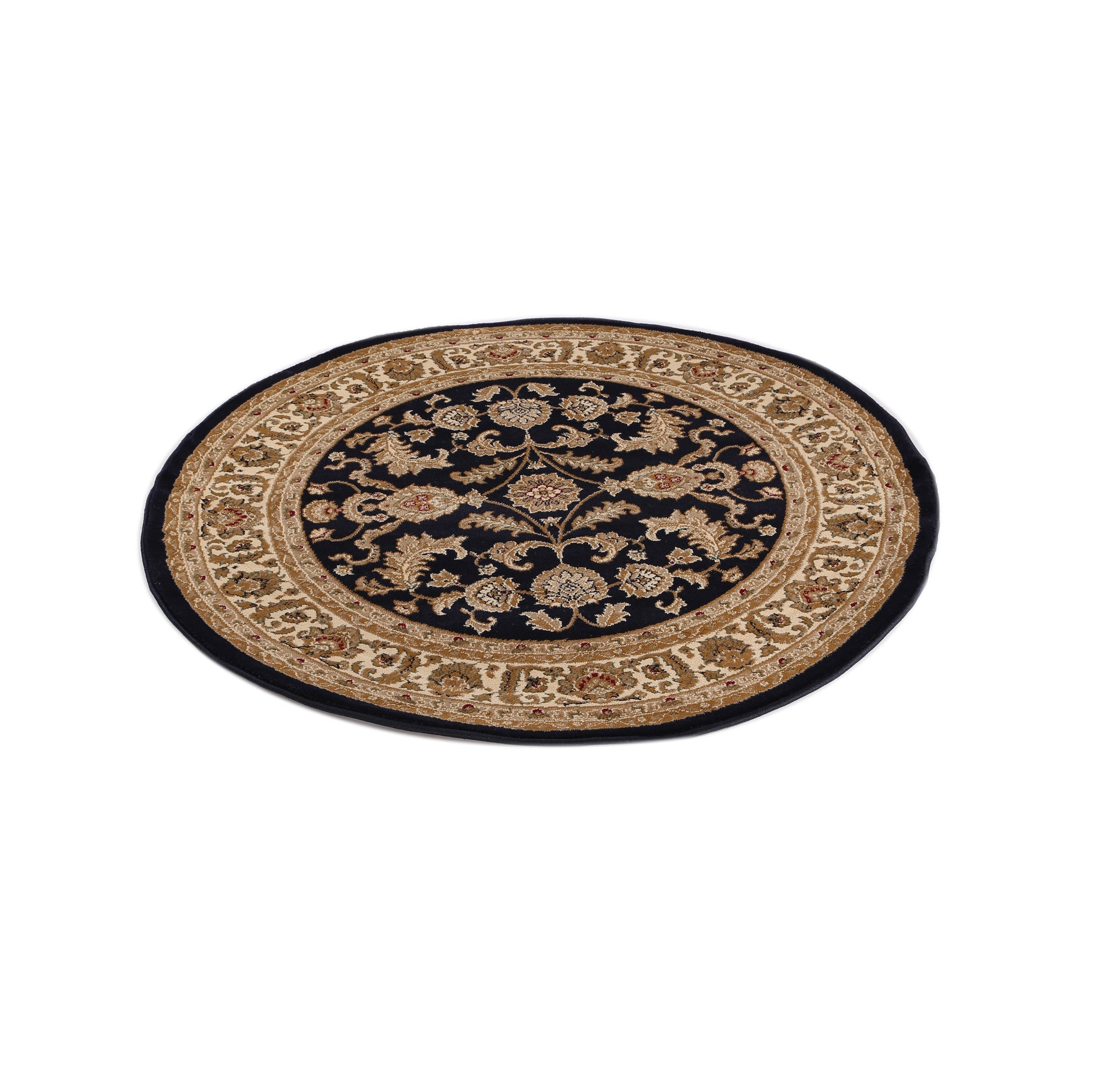 Exclusive Navy Blue Traditional Ikat Rug with Ornate Border - A Timeless Home Decor Piece